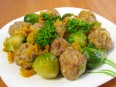 Brussels sprout with meatballs