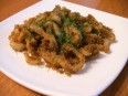 Calamari fried in breadcrumbs